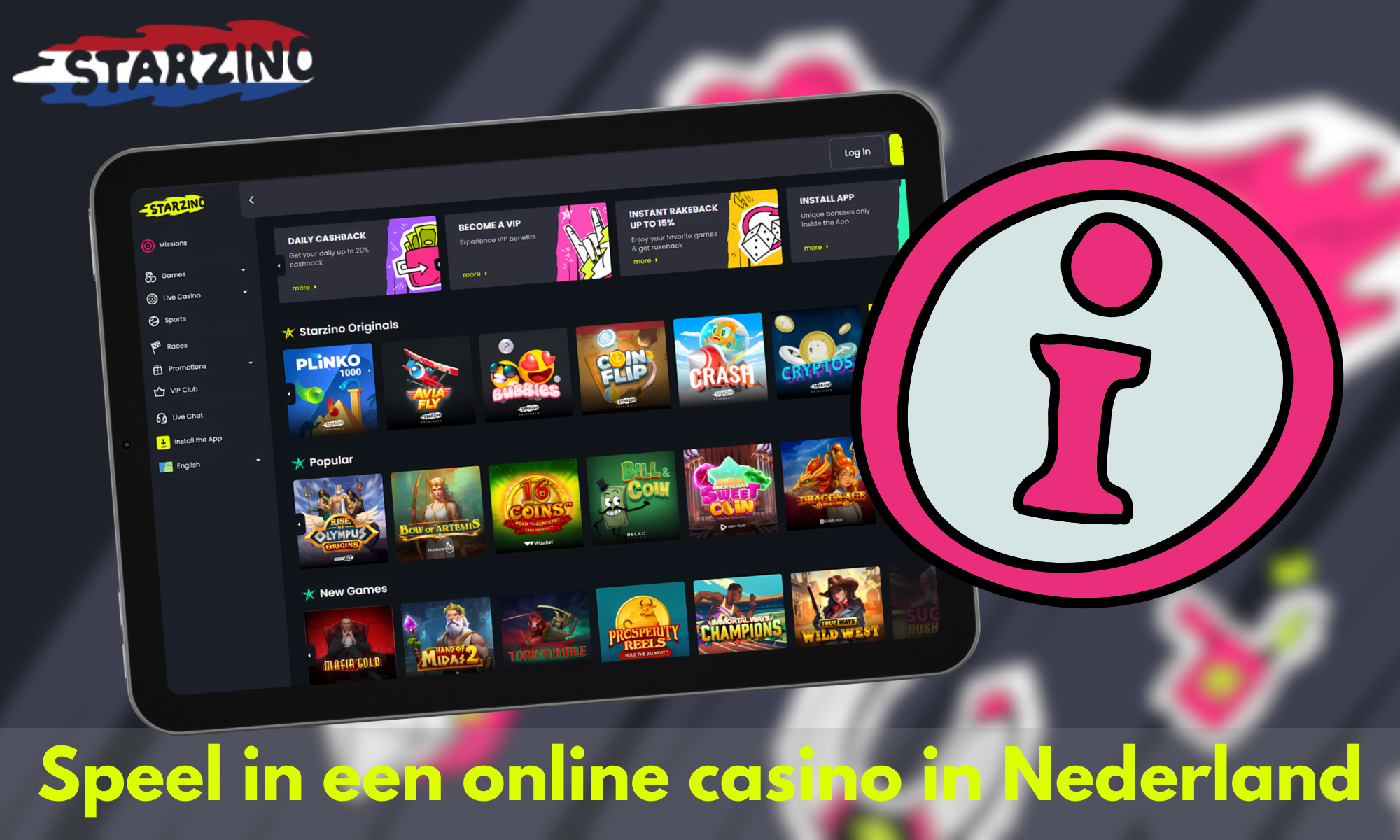 Meer informatie over Starzino online casino