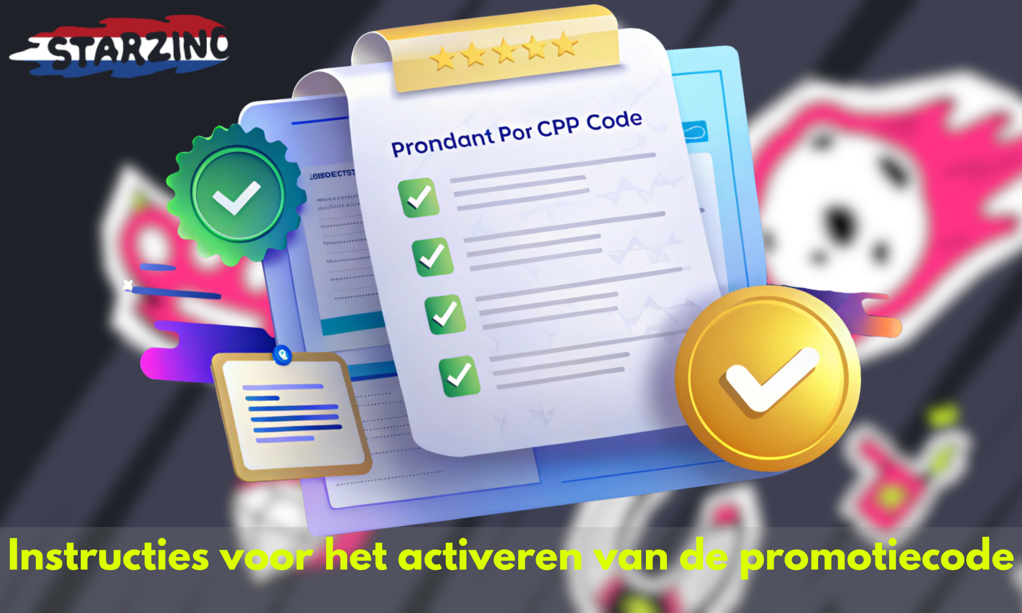 Gedetailleerde stap-voor-stap instructies voor het activeren van een promo code bij Starzino